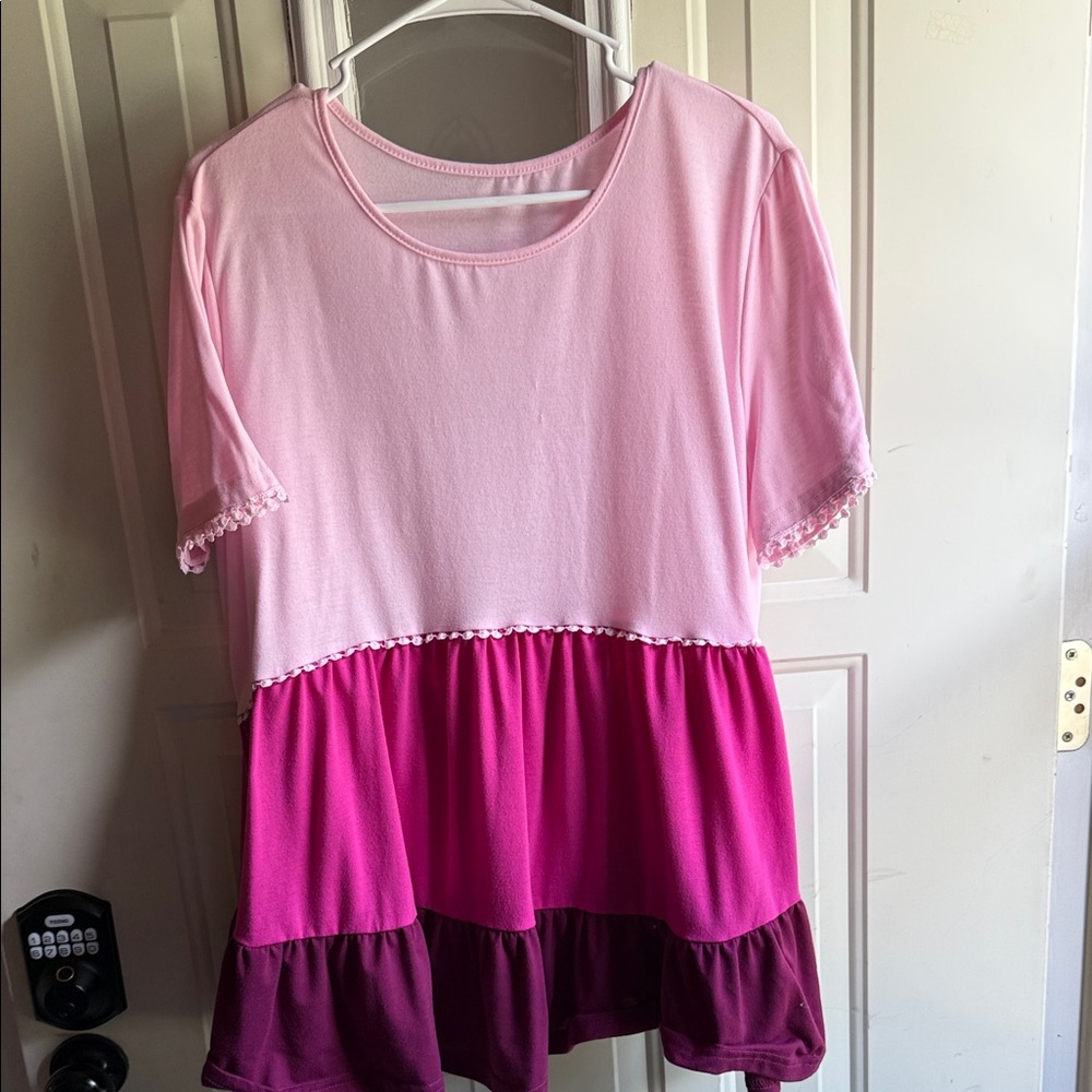 Pink and Purple Maternity Top